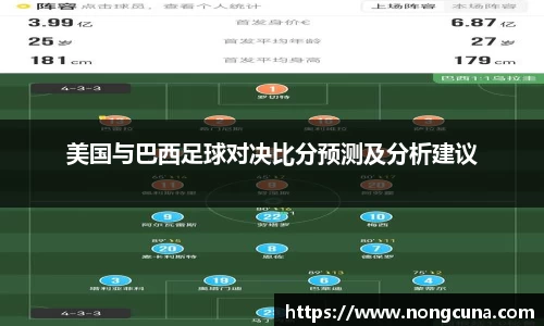 美国与巴西足球对决比分预测及分析建议